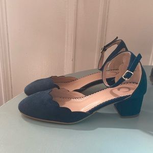 Navy blue dress shoes